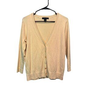 August Silk Knits Women's Light Pastel Yellow Cardigan